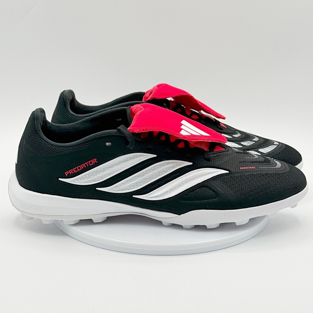 Adidas Predator League Fold Over Tongue Turf Soccer / Size 7.5 Mens / Black Red